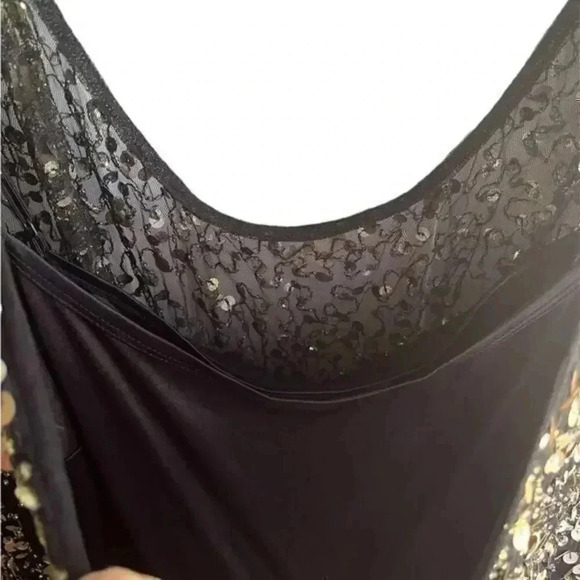 JS Collection Sequin Cocktail Dress Sleeveless Party Mini Dress Sparkly Black 12 - Picture 4 of 8